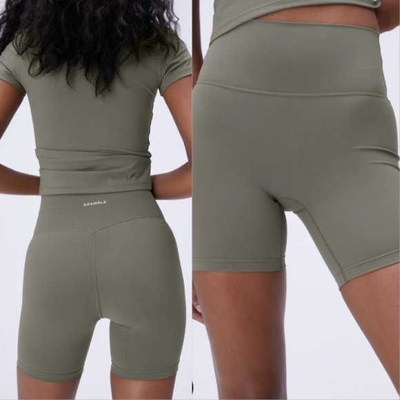 Adanola Pants - Adanola Womens Ultimate Crop Shorts Olive Green Biker Shorts XS NWOT